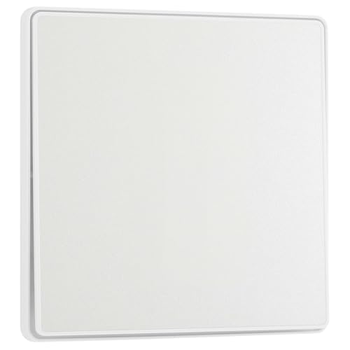 BG Electrical PCDCL12EW Einzelwand-Lichtschalter, 2-Wege, Rand-zu-Kant-Wippe, schraubenloses Aussehen, runde Kanten, Evolve, Perlglanzweiß, 20 A, 16 AX, PCDCL12EW von British General (BG)