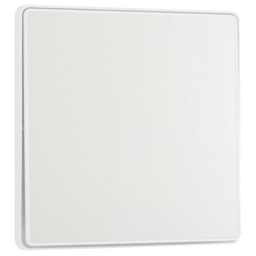 BG Electrical PCDCL13EW Einzelner Zwischenwandlichtschalter, Rand-zu-Kant-Wippe, schraubenlose Optik, runde Kanten, Evolve, Perlglanzweiß, 20 A, 16 AX, PCDCL13EW von British General (BG)