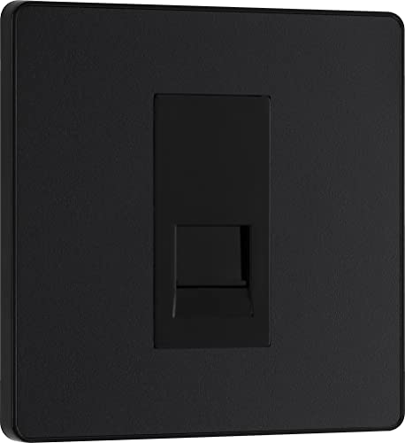 BG Electrical Evolve Single Master Telefonsteckdose, mattschwarz von British General