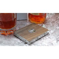 Freimaurer Personalisierte Holz Und Silber Flachmann Benutzerdefinierte Gravierte Spirit Whisky Getränke Flasche Luxus Geschenkbox Geschenke von BritishGoldCompany