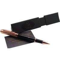 Luxus Stift 18K Rose Gold Verkleidet Kugelschreiber Kurzer Name Initialen Monogramm Individuell Graviert Mit Geschenk Box Und Zertifikat von BritishGoldCompany