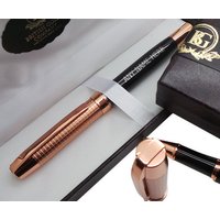 Luxus-stift 18K Rose Gold Verkleidet Chef Kugelschreiber Name Initialen Monogramm Benutzerdefinierte Gravierte Oder Firma Schöne Geschenk Etui Hohe von BritishGoldCompany