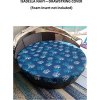 Runder Outdoor Daybed Kordelzugbezug - Cover Waschbar Verstellbarer Kordelzug Nur Zeichnungsbezug von BrittaLeighDesigns