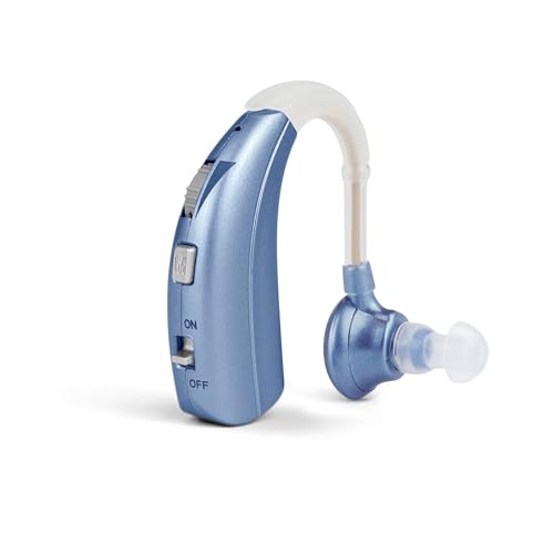 Britzgo aufladbares Gerät mit Dual-Modus,40 Stunden klares Hören,weiche TPE-Ohrhaken (1, Blue) von Britzgo