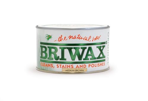 BRIWAX ORIGINAL fast drying Wax Polish (Medium Brown, 400 gram) von Briwax