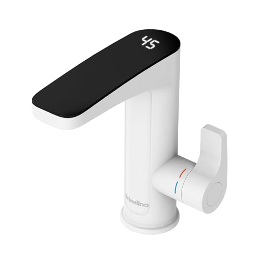 Briwellna Electric Water Heater Tap With Digital Display Elektrischer Warmwasserhahn mit Digitaldisplay 220V 3200W Sofortige Heißwasserbereitung, Schnellaufheizung für Waschbecken von Briwellna