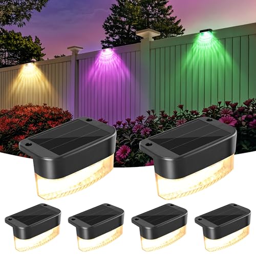BrizLabs Solarlampen für Außen, Solarleuchten Garten Dekoration 6 Stück Treppenlicht Wasserdicht 11 Modi LED Solar Lampe Warmweiß Weiß Farbwechselnde Beleuchtung für Zaun Deck Stufen Hof Terrasse Weg BrizLabs Solarlampen für Außen, Solarleuchten Garten Dekoration 6 Stück Treppenlicht Wasserdicht 11 Modi LED Solar Lampe Warmweiß Weiß Farbwechselnde Beleuchtung für Zaun Deck Stufen Hof Terrasse Weg von BrizLabs