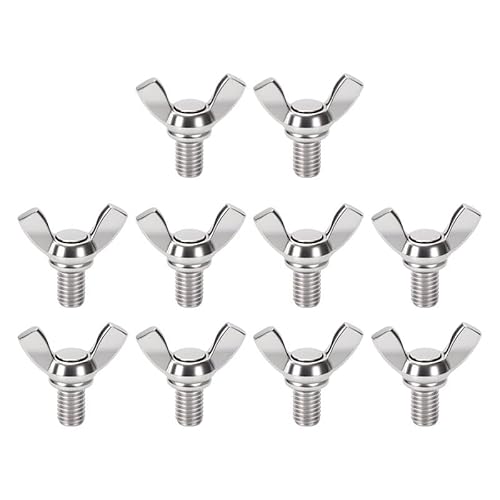 10 Stück Flügelbolzen M8 x 30 mm aus 304 Edelstahl, robuste Flügelbolzen für manuelle Drehbefestigung, Schraubensätze für DIY-Werkzeuge 10 Stück Flügelbolzen M8 x 30 mm aus 304 Edelstahl, robuste Flügelbolzen für manuelle Drehbefestigung, Schraubensätze für DIY-Werkzeuge von BroLuka
