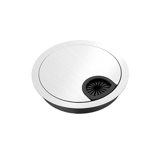 2 Stück Kabeldurchführung für Schreibtisch, 80 mm, runde Lochabdeckung für Kabel, Kabel-Organizer für Computerkabel, Büro zu Hause, Silber 2 Stück Kabeldurchführung für Schreibtisch, 80 mm, runde Lochabdeckung für Kabel, Kabel-Organizer für Computerkabel, Büro zu Hause, Silber von BroLuka
