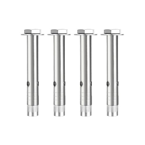 4 Stück M6 x 60 mm Erweiterungsschrauben, Edelstahl, Sechskant-Erweiterungsschrauben, robuste Befestigung für Konkrete (M6 x 70) von BroLuka