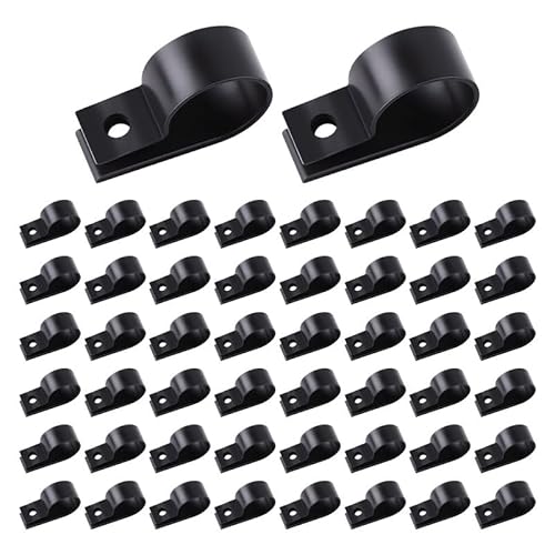 50 Stück Nylon R Typ Kabelclips (19 mm) von BroLuka
