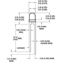 Broadcom HLMP-1719 LED bedrahtet Gelb Rund 3mm 2.1 mcd 50° 2mA 1.8V Broadcom HLMP-1719 LED bedrahtet Gelb Rund 3mm 2.1 mcd 50° 2mA 1.8V von Broadcom
