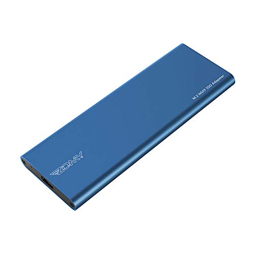 Broadroot M.2 NGFF PCI-E SSD Adapter Gehäuse USB3.1 Typ C Festplattengehäuse für Desktop PC (Blau) von Broadroot
