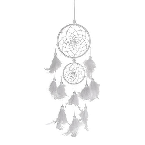 broadroot handgefertigt Traumfänger Feder Wand Auto hängende Dekoration Ornament weiß 1 von Broadroot