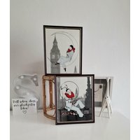 1 Spiegel Pierrot Mit Braunem Rahmen 80Er Jahre 1 Spiegel Pierrot Mit Braunem Rahmen 80Er Jahre von BrocAntiqueria