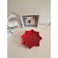 Adventskranz Aus Orangfarbener Keramik Von Wächtersbacher in Sternform Adventskranz Aus Orangfarbener Keramik Von Wächtersbacher in Sternform von BrocAntiqueria