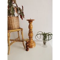 Holz Kerzenständer True Vintage, Kerzenleuchter Im Boho Style, Tiki Style Kerzenleuter, Landhaus Kerzenhalter von BrocAntiqueria