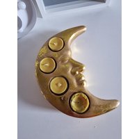 Kerzenständer Vintage, Mond Aus Keramik, 1001 Nacht, Boho Teelichthalter von BrocAntiqueria
