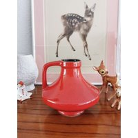 Vase Fat Lava Vom Hersteller Jopeko Gemarkt 47/15 Wunderschöner Krug Keramik Sattes Tot , Westdeuschte Rot. Rote Japeko von BrocAntiqueria