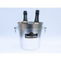 Großer Vintage Pommery Greno Champagnerkübel, Eiswürfelschale Aus Aluminium, Eiskübel Metall von BrocanteMaJolie