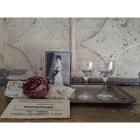 Rar 2 Antike Likörgläserkleine Schnapsgläser...handgeschliffen Rar 2 Antike Likörgläserkleine Schnapsgläser...handgeschliffen von BrocanteundAntikes