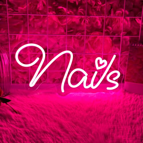Brochao Nägel-Neonschild, LED-Schild, leuchtendes Schild für Nialzimmer, Wanddekoration für Schönheitsraum, Nagelstudio, Geschäft, Zuhause, Party, Dekoration, Geschenk für Teenager-Mädchen Brochao Nägel-Neonschild, LED-Schild, leuchtendes Schild für Nialzimmer, Wanddekoration für Schönheitsraum, Nagelstudio, Geschäft, Zuhause, Party, Dekoration, Geschenk für Teenager-Mädchen von Brochao