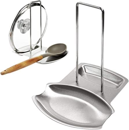 Broco Küche Deckelhalter, 1 Stück Home Küche Edelstahl Löffel Halter Topf Deckel Regal Kochen Rack Pan Cover Ständer Hot von Broco