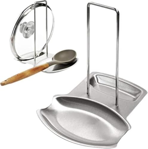 Broco Küche Deckelhalter, 1 Stück Home Küche Edelstahl Löffel Halter Topf Deckel Regal Kochen Rack Pan Cover Ständer Hot von Broco