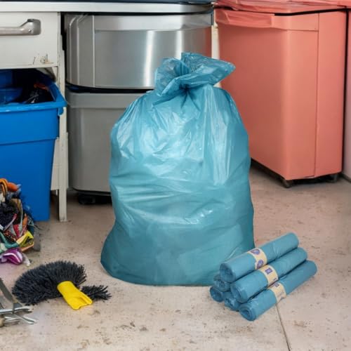 250 Müllsäcke a 120 Liter Typ 60 | 700 x 1100 mm | 23 my | blau | stabil Verpackungseinheit = 10 Rollen a 25 Stück = 250 Müllsäcke im Karton von Brod