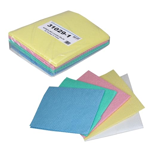 Brod saugstarke Haushalts-Allzweck-Reinigungstücher | bunt | feine Lochstruktur | 50x38 cm | reißfest | 60% Viskose-40% Polyester | Grammatur: 80g/m² | 5 x 2 Tücher= 10 Tücher Brod saugstarke Haushalts-Allzweck-Reinigungstücher | bunt | feine Lochstruktur | 50x38 cm | reißfest | 60% Viskose-40% Polyester | Grammatur: 80g/m² | 5 x 2 Tücher= 10 Tücher von Brod