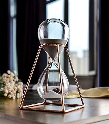 Brogtorl Ransparent Glas Sanduhr,Einzigartiges kreatives Souvenirges Hourglass Timer,für Wohnungen,Büros und auch als dekorative Timeruhr,visueller Timer,30 Minuten. von Brogtorl