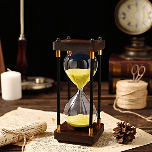 Brogtorl Sanduhr， Sandglass KücheSand Clock Timers， Hourglass Helfen Sie Kunden,Namen oder berühmte Sätze in die Sanduhrbasis zu gravieren，personalisiertes Geschenkeinzigartiges Andenken von Brogtorl