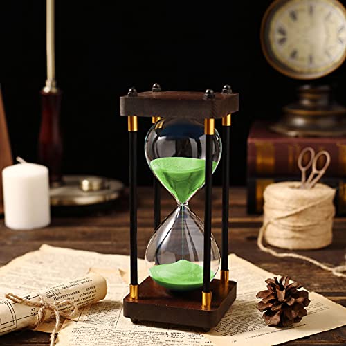 Brogtorl Sanduhr， Sandglass KücheSand Clock Timers， Hourglass Helfen Sie Kunden,Namen oder berühmte Sätze in die Sanduhrbasis zu gravieren，personalisiertes Geschenkeinzigartiges Andenken von Brogtorl