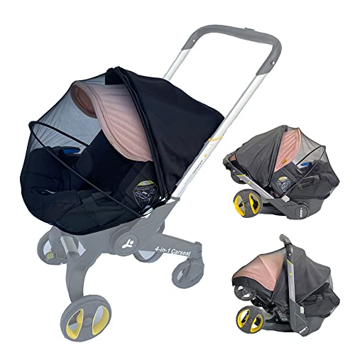 Moskitonetz für Kinderwagen, kompatibel mit Kinderwagen, Moskitonetz Universal mit Sonnenblende von Brogtorl