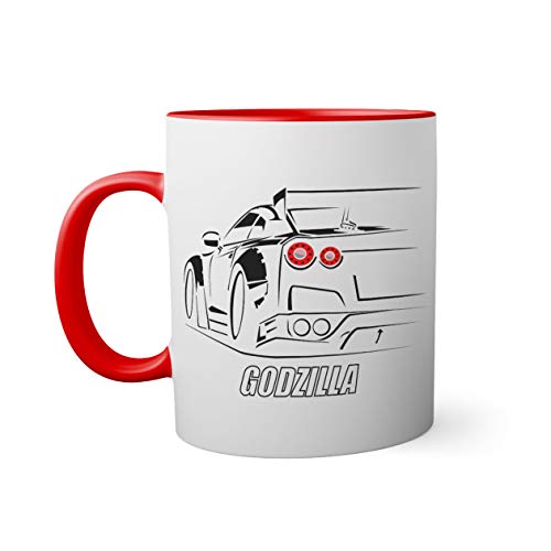 GTR Godzilla R35 JDM Legends Tasse innen und am Henkel rot außen weiß Mug 330ml von BroiderStudio