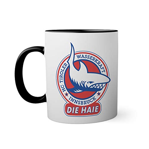 Ice Hockey Team Hc Tiroler Innsbruck Die Haie Eishockey Schwarze Innenseite mit passendem Henkelbecher Mug 330ml von BroiderStudio