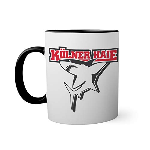 Ice Hockey Team Kolner Haie Eishockey Schwarze Innenseite mit passendem Henkelbecher Mug 330ml von BroiderStudio