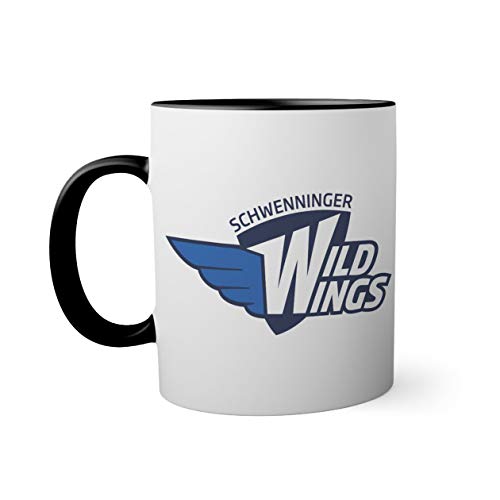 Ice Hockey Team Schwenninger Wild Wings Eishockey Schwarze Innenseite mit passendem Henkelbecher Mug 330ml von BroiderStudio