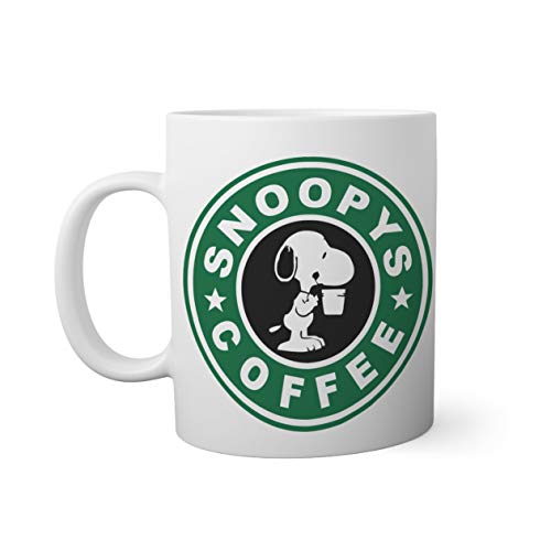 Lucky Snoopys Joe Coffee Weißer Becher Mug 330ml von BroiderStudio