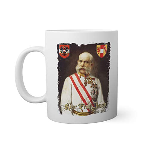 Vintage Kaiser Franz Joseph von Osterreich Erzherzog Weißer Becher Mug 330ml von BroiderStudio