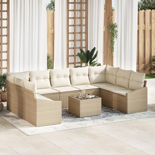Brokky 10-TLG. Garten-Sofagarnitur mit Kissen Garten LoungemöBel Set Lounge Set Outdoor Garden Sofas Braun Poly Rattan / 3346891 Brokky 10-TLG. Garten-Sofagarnitur mit Kissen Garten LoungemöBel Set Lounge Set Outdoor Garden Sofas Braun Poly Rattan / 3346891 von Brokky
