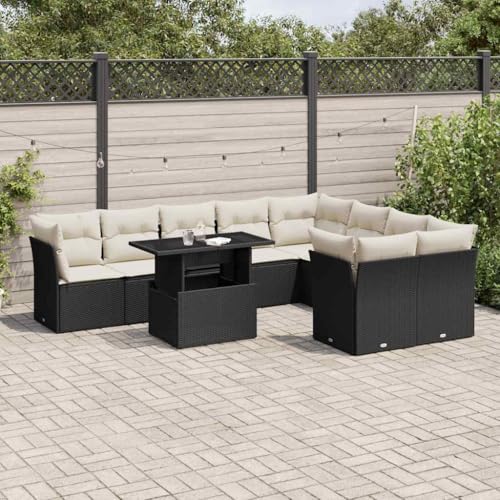 Brokky 10-TLG. Garten-Sofagarnitur mit Kissen Garten LoungemöBel Set Lounge Set Outdoor Garden Sofas Schwarz Poly Rattan / 3266836 Brokky 10-TLG. Garten-Sofagarnitur mit Kissen Garten LoungemöBel Set Lounge Set Outdoor Garden Sofas Schwarz Poly Rattan / 3266836 von Brokky
