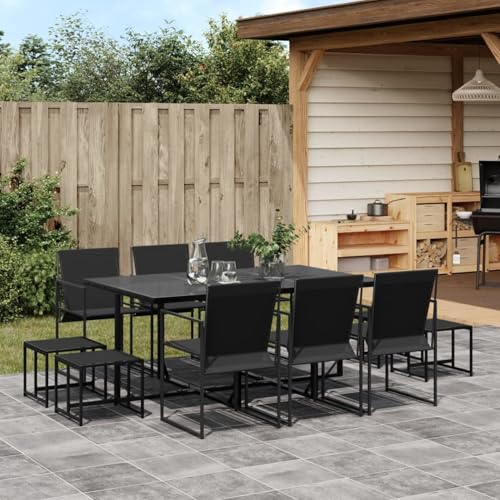 Brokky 11-TLG. Garten-Essgruppe Garden Furniture GartenmöBel Set Gartentisch Mit StüHlen Essgruppe Outdoor Schwarz Textilene / 3295129 Brokky 11-TLG. Garten-Essgruppe Garden Furniture GartenmöBel Set Gartentisch Mit StüHlen Essgruppe Outdoor Schwarz Textilene / 3295129 von Brokky