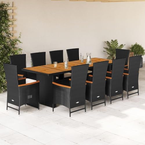 Brokky 11-TLG. Garten-Essgruppe mit Kissen GartenmöBel TerrassenmöBel Garten Sitzgruppe Essgruppe Garten MöBel Set Schwarz Poly Rattan / 3277530 Brokky 11-TLG. Garten-Essgruppe mit Kissen GartenmöBel TerrassenmöBel Garten Sitzgruppe Essgruppe Garten MöBel Set Schwarz Poly Rattan / 3277530 von Brokky