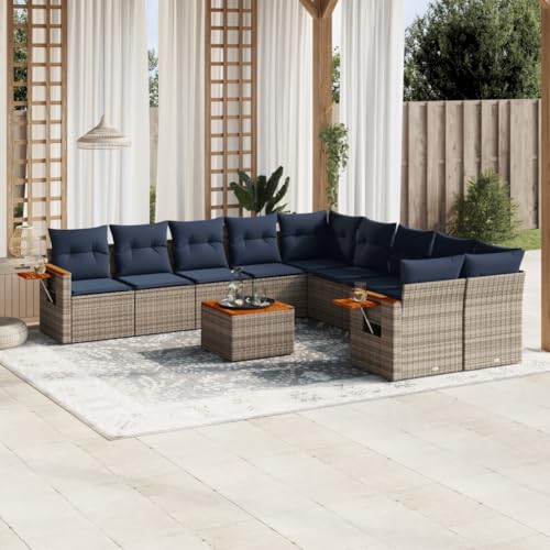 Brokky 11-TLG. Garten-Sofagarnitur mit Kissen Garten LoungemöBel Set Lounge Set Outdoor Garden Sofas Grau Poly Rattan / 3227202 Brokky 11-TLG. Garten-Sofagarnitur mit Kissen Garten LoungemöBel Set Lounge Set Outdoor Garden Sofas Grau Poly Rattan / 3227202 von Brokky