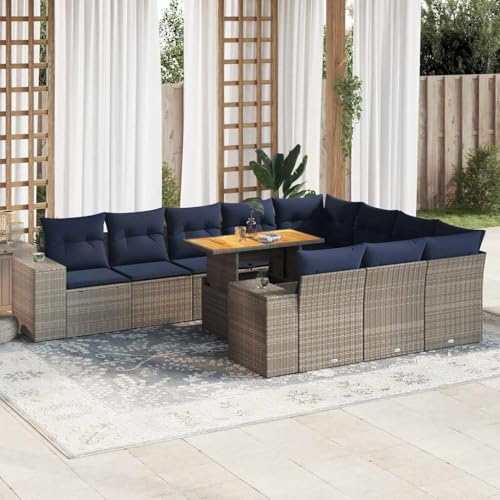 Brokky 11-TLG. Garten-Sofagarnitur mit Kissen Garten LoungemöBel Set Lounge Set Outdoor Garden Sofas Grau Poly Rattan / 3327428 Brokky 11-TLG. Garten-Sofagarnitur mit Kissen Garten LoungemöBel Set Lounge Set Outdoor Garden Sofas Grau Poly Rattan / 3327428 von Brokky