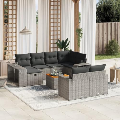 Brokky 11-TLG. Garten-Sofagarnitur mit Kissen Garten LoungemöBel Set Lounge Sofa Outdoor Gartenlounge Outdoor Lounge Sofa Grau Poly Rattan / 3266260 Brokky 11-TLG. Garten-Sofagarnitur mit Kissen Garten LoungemöBel Set Lounge Sofa Outdoor Gartenlounge Outdoor Lounge Sofa Grau Poly Rattan / 3266260 von Brokky