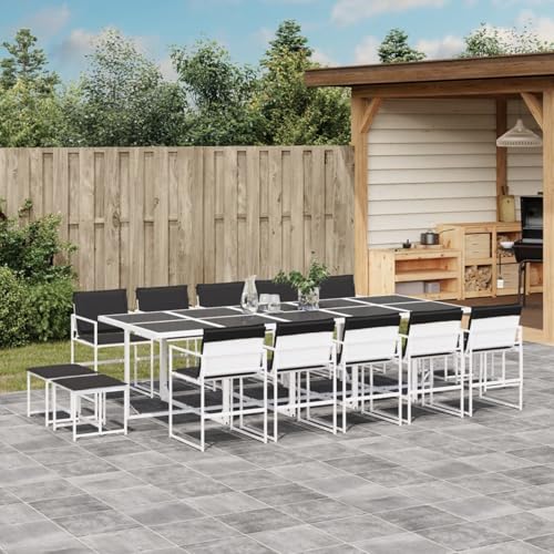 Brokky 15-TLG. Garten-Essgruppe mit Kissen GartenmöBel Set Gartenset Tisch Und StüHle Essgruppe Outdoor Weiß Textilene / 3295116 Brokky 15-TLG. Garten-Essgruppe mit Kissen GartenmöBel Set Gartenset Tisch Und StüHle Essgruppe Outdoor Weiß Textilene / 3295116 von Brokky