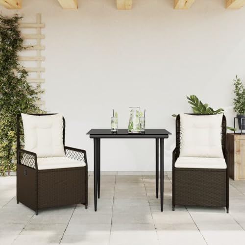 Brokky 3-TLG. Garten-Essgruppe mit Kissen GartenmöBel TerrassenmöBel Garten Sitzgruppe Essgruppe Garten MöBel Set Braun Poly Rattan / 3262971 Brokky 3-TLG. Garten-Essgruppe mit Kissen GartenmöBel TerrassenmöBel Garten Sitzgruppe Essgruppe Garten MöBel Set Braun Poly Rattan / 3262971 von Brokky
