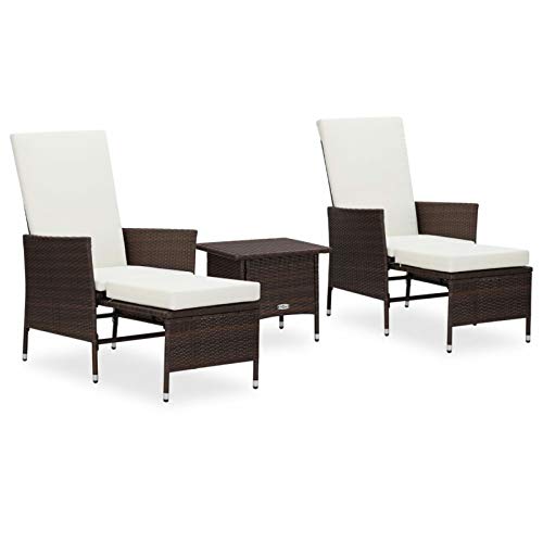 Brokky 3-TLG. Garten-Lounge-Set mit Auflagen Lounge GartenmöBel Set Patio Dining Set GartenmöBel Set Garten-Essgruppe Poly Rattan Braun Brokky 3-TLG. Garten-Lounge-Set mit Auflagen Lounge GartenmöBel Set Patio Dining Set GartenmöBel Set Garten-Essgruppe Poly Rattan Braun von Brokky